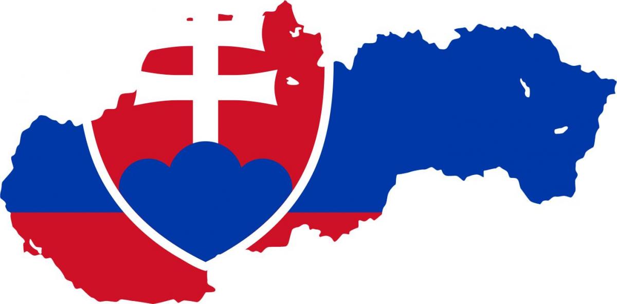 מפה של סלובקיה הדגל