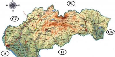 מפה של סלובקיה טירות